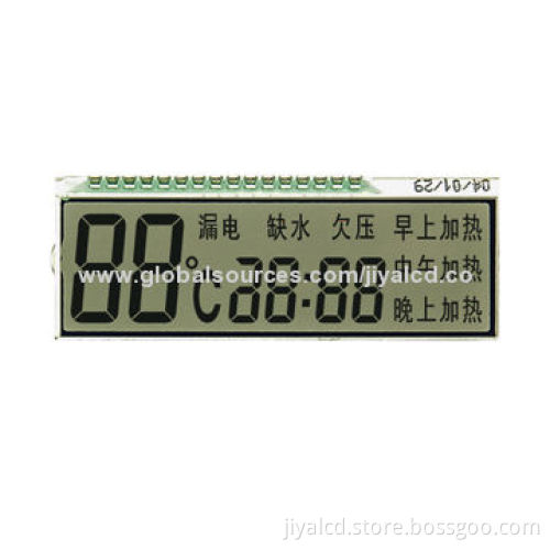 LCD Panel, Domestic Electrical Appliance, Water Heater Display, TN, Positive, Transmissive
